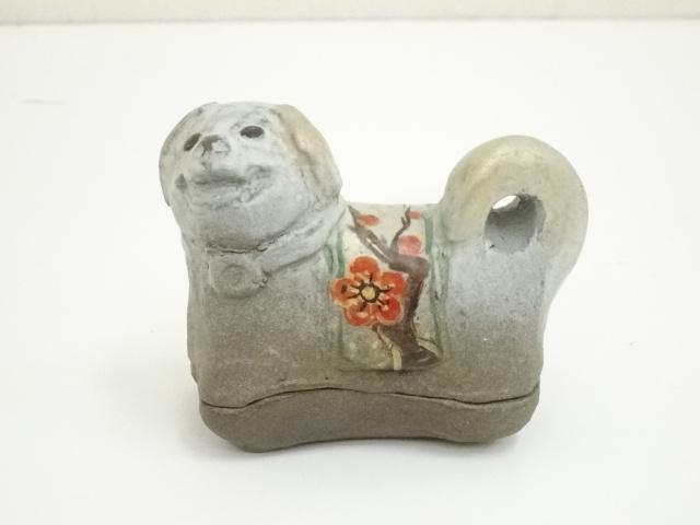  小倉健造　犬香合（共箱）